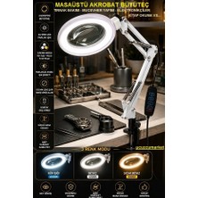 Ucuzcu Market Işıklı Masaüstü Akrobat Büyüteç (Tırnak Bakımı-Mucevher Yapımı-Elektronikçiler-Kitap Okuma Vs....)