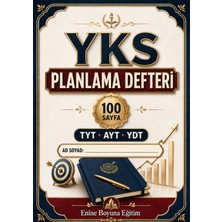 Enine Boyuna Eğitim Yks Planlama Defteri – Tyt, Ayt ve Ydt Için 100 Sayfalık Çalışma Planlayıcısı