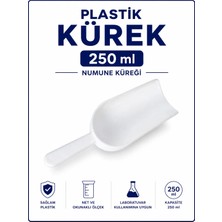 Labolist Plastik Kürek Beyaz - 250 ml - Dibi Düz - Numune Küreği