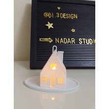 Nadar Studio Kış Evi Tealight Mumluk / Tealight Hediyeli