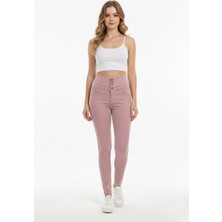 My Style Kadın Yüksek Bel Kanvas Pantolon 01575 BGL-ST05670