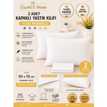 ÇİÇEKCE HOME Yastık Kılıfı 2 Li Set 50X70 cm Kapaklı %100 Pamuklu 1.kalite