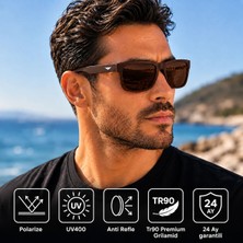 Exeline Col 147 Yeni Premium Seri Polarize Erkek Güneş GÖZLÜĞÜ-POLARIZE-UV400-ANTI Refle 3lü Koruma 55*18*135 Ekartman
