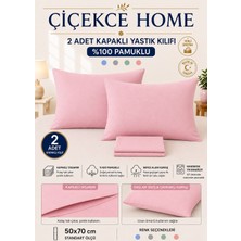 ÇİÇEKCE HOME Yastık Kılıfı 2 Li Set 50X70 cm Kapaklı %100 Pamuklu 1.kalite