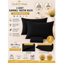 ÇİÇEKCE HOME Yastık Kılıfı 2 Li Set 50X70 cm Kapaklı %100 Pamuklu 1.kalite