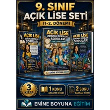 Enine Boyuna Eğitim 9. Sınıf Açık Lise Seti – 1. ve 2. Dönem Zorunlu Dersler | 3 Kitap