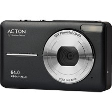 Acton Pixon Dijital Kompakt Fotoğraf Makinesi Retro Kamera - Siyah
