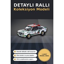 Mercora Tech 1978 Portekiz Rallisi Galibi 1/64 Fiat 131 Abarth Diecast Model Araba Koleksiyonluk BX-313350