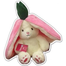 Mercora Tech Berry Rabbit Peluş Oyun Arkadaşı 25 cm Ekru Renk Yumuşak Tüylü Bebek Hediyelik BX-313304