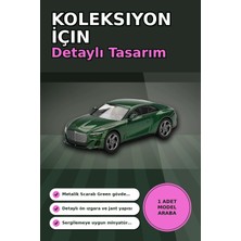 Mercora Tech Yeşil Renkli 1/64 Ölçek Bentley Batur Diecast Model Araba - Koleksiyonluk Tekli Paket BX-313340