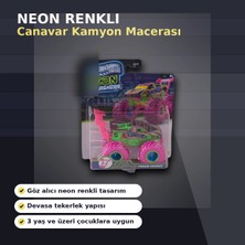 Mercora Tech JMV39 Neon Renkli 1:64 Ölçek Canavar Kamyon Monster Trucks Smashers Araç