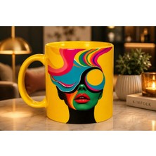 Aion Casa Aıon Casa Sarı Pop Art Kupa Bardak