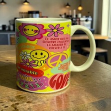 Aion Casa Aıon Casa Smile Renkli Retro Seramik Kupa