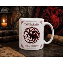 Aion Casa Aıon Casa Targaryen Üç Başlı Ejderha Armalı Kupa Bardak – Kırmızı Siyah Fantastik Tasarım
