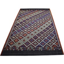 Kilim Antik El Dokuması Karapınar Kareli Tasarım Yörük Yün Cecim Kilim 1719 - Yeni - Çok Renkli