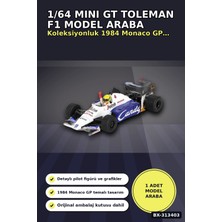 Techora Sale Diecast 1/64 Formula 1 Toleman TG184 Senna 1984 Monaco Podyum Model Araba BX-313403