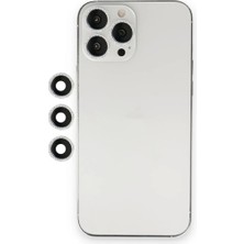 TeknoKapsül Newface Apple iPhone 12 Pro Shine Kamera Lens - Gümüş
