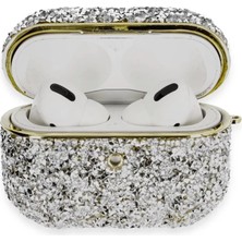 TeknoKapsül Newface Apple Airpods Pro 2 (2.nesil) Luz Taşlı Kılıf - Mavi