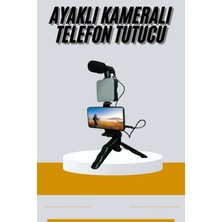 Lims Store Tripod Telefon Tutucu Kumandalı Mikrofon LED Işık Vlog Video Kayıt