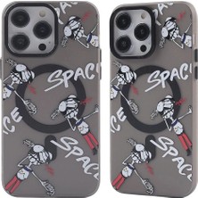 Marsilyan™- Apple Iphone 12 Pro Max Kılıf Apollo Magneticsafe Desenli Kapak - Apollo Siyah - 3