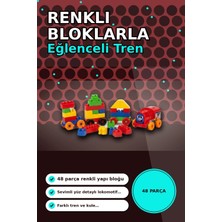 Mercora Tech 48 Parça Yapı Bloklu Tren - Çocuklar Için Eğitici Inşa Seti, 54 mm Parça Boyu BX-313368