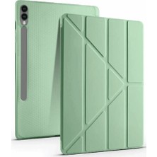 TeknoKapsül Newface Samsung Galaxy X510 Tab S9 Fe 11 Kılıf Kalemlikli Mars Tablet Kılıfı - Açık Yeşil