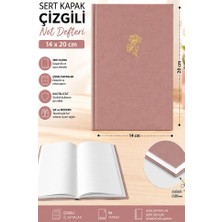 Artlantis Kaliteli Not Defteri A5 14X20CM 1 Adet Lizz ESP180C Çizgili Lastili Sert Kapak 168 Yaprak Ciltli Büro Ofis Okul