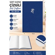 Artlantis Kaliteli Not Defteri A5 14X20CM 1 Adet Lizz ESP180C Çizgili Lastili Sert Kapak 168 Yaprak Ciltli Büro Ofis Okul