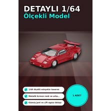 Sepetopia Kırmızı Metalik 1/64 Lamborghini Countach 25TH Anniversary Model Araba BX-313387