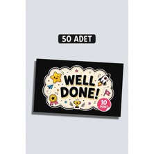 Metranya Well Done Başarı Kartı 50 Adet, Öğrenci Motivasyon Kartları Takdir Kartı Ödül Kartları Öğrenci Başarı Kartı Öğrenci Hediye Kartı Ders Çalışma Teşvik Kartı Çocuklar Için Motivasyon Kartı Seti