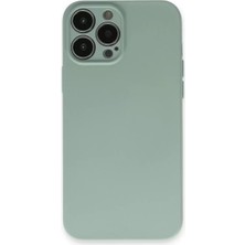 TeknoKapsül Newface Apple Iphone 13 Pro Kılıf Nano Içi Kadife Silikon - Su Yeşili