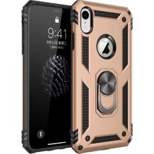 TeknoKapsül Newface Apple Iphone Xr Kılıf Sofya Yüzüklü Silikon Kapak - Gold