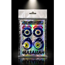 Şimika Nazar Maşallah Hologram 10X15 cm Kaliteli Baskı Stıcker 10 Takim Etıket