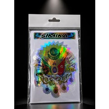 Şimika Osmanlı Tuğra Hologram 10X15 cm Kaliteli Baskı Stıcker 10 Takim Etıket