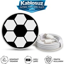 Başkenttekno Fotbol Topu Tasarimli Manyetik Hızlı Kablosuz Şarj Pedi - iPhone Magsafe & Android Uyumlu Şarj Aleti