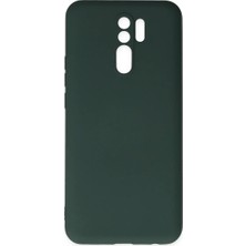 Techora Sale Mey Ithalat®   Redmi 9 Kılıf Nano Içi Kadife Silikon - Koyu Yeşil