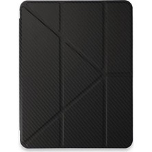 Techora Sale Mey Ithalat®   iPad Pro 13 (2024) Kılıf Color Karbon Tablet Kılıfı - Siyah