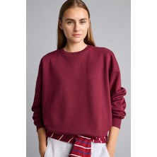DeFacto Oversize Bisiklet Yaka Basic Kalın Sweatshirt F9628AX26AU