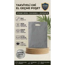 Sedef Plastik Gri Takviyeli El Geçme Mağaza ve Ambalaj Poşeti 50X60 cm (1 kg Dökme)