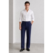 Bihan Store Premium Klasik Kesim Pilesiz Erkek Kumaş Pantolon Mc Clup 500-LACIVERT