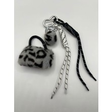 AG23 Tasarım Çanta Detaylı Leopar Desenli Charm Anahtarlık