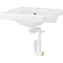 IKEA Modern Beyaz Lavabo 44X43 - Şık Banyo Aksesuarı - Kaliteli Modern Tasarım