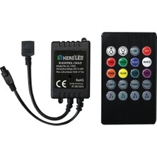 1001 Rgb Şerit LED Kontrol Cihazları - Bluetooth, Sese ve Müziğe Duyarlı, 24 Tuşlu - 6 Amper, 10 Me