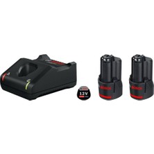 1001 12 Volt Akü Şarj Cihazı Seti (2 x 2,0 Ah Li-Ion Akü + Gal 12V-40 Şarj Cihazı, Karton Kutuda)