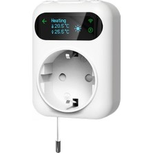 1001 Wifi Priz Tipi Harici Su Geçirmez Sensörlü Termostat (Tuya,smart Life Uyumlu)