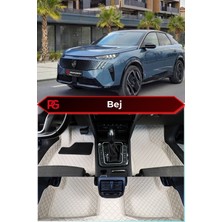 Peugeot E-3008 Bej-Krem Renk 8d Diamond Premium Kaymaz Deri Oto Paspas