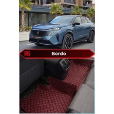 Peugeot E-3008 Bordo Renk 8d Diamond Premium Havuzlu Deri Oto Paspas