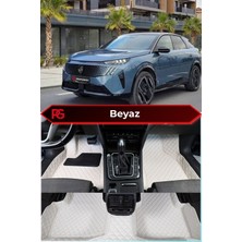 Peugeot E-3008 Beyaz Renk 8d Diamond Premium Kaymaz Deri Oto Paspas