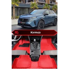 Peugeot E-3008 Kırmızı Renk 8d Diamond Premium Kaymaz Deri Oto Paspas