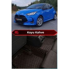 Toyota Yaris Hybrid Koyu Kahve Rengi 8d Diamond Premium Deri Oto Paspas